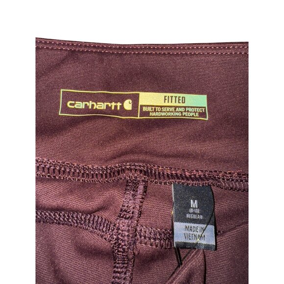 Carhartt WomenS Stretch Leggings Burgundy Athletic Work Pant Size Medium - Picture 8 of 11